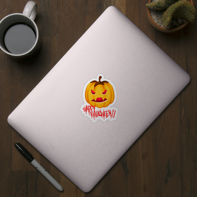 Happy Halloween pumpkin scary gift idea by Shadowbyte91